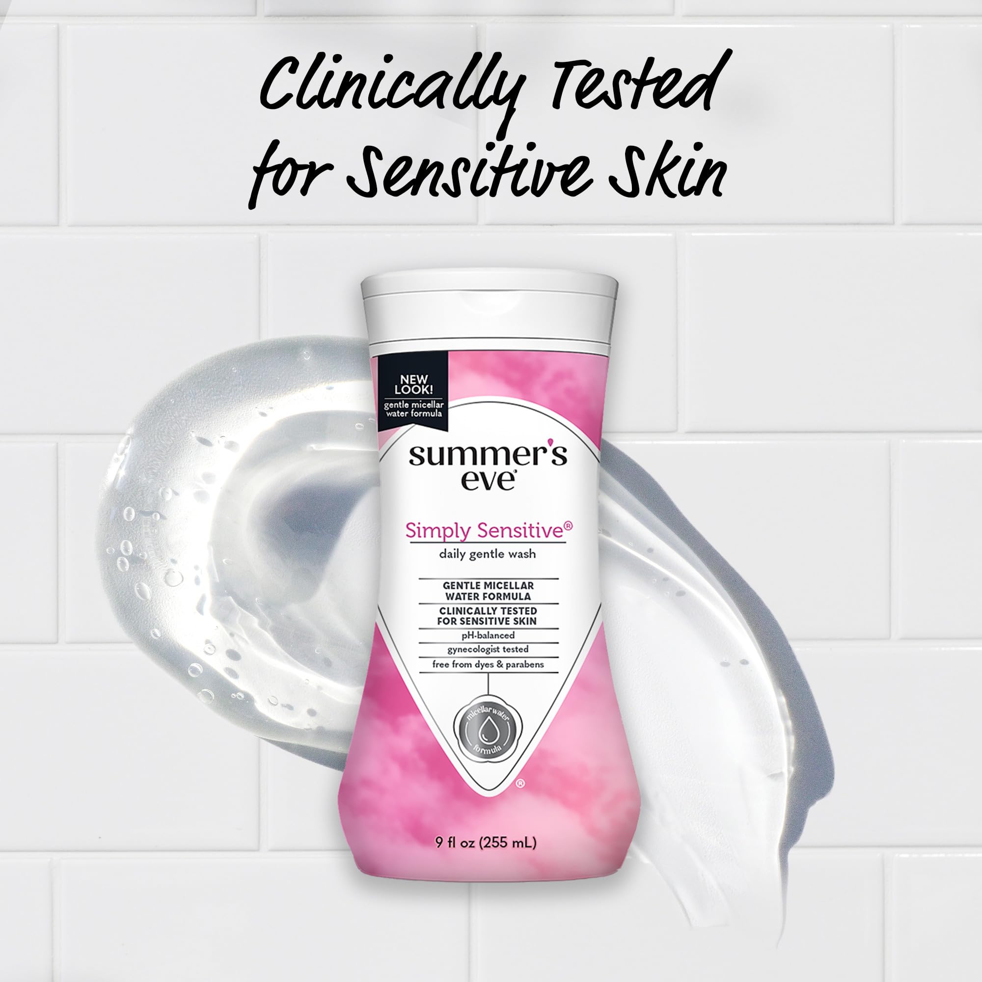 Summers Eve Simply Sensitive Daily Gentle Feminine Wash, Removes Odor, pH balanced, 9 fl oz