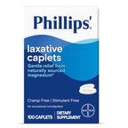 Phillips Laxative Caplets, With Naturally Sourced Magnesium Supplement for Gentle Relief of Occasional Constipation, Cramp and 
