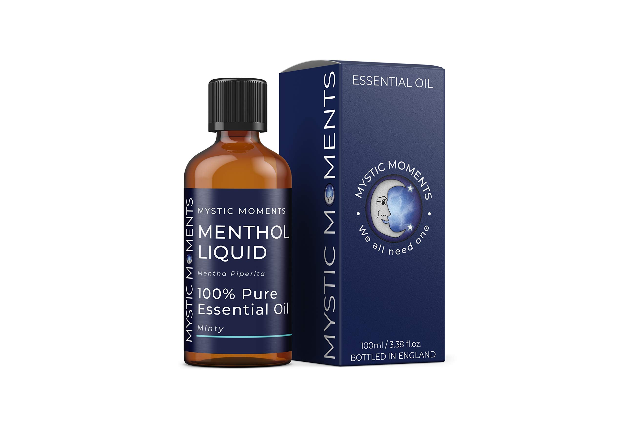 Mystic Moments | Menthol Liquid Essential Oil 100ml - Pure & Natural Oil for Diffusers, Aromatherapy & Massage Blends Vegan GMO 