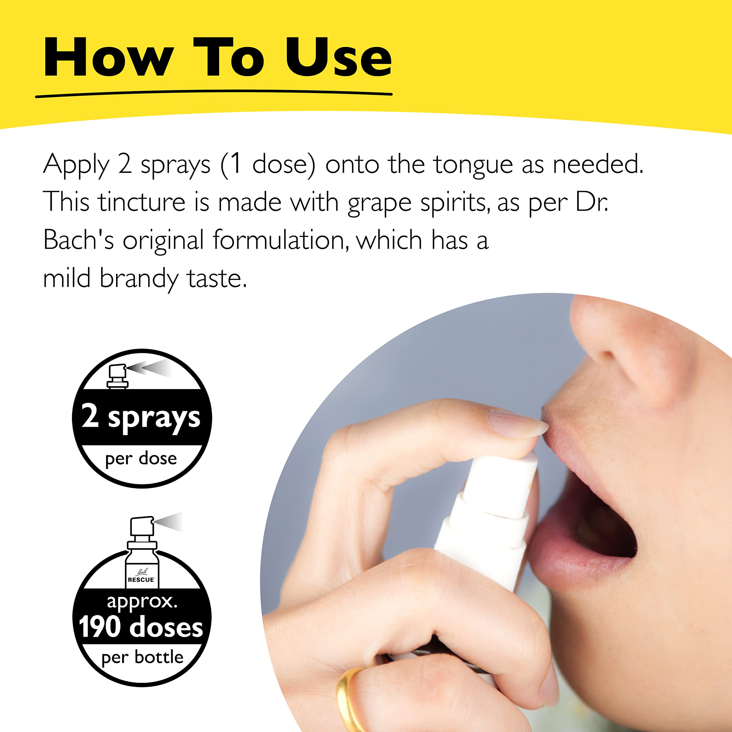 Bach RESCUE REMEDY Spray 20mL, Natural Stress Relief, Homeopathic Flower Essence, Vegan, Gluten & Sugar-Free, Non-Habit Forming