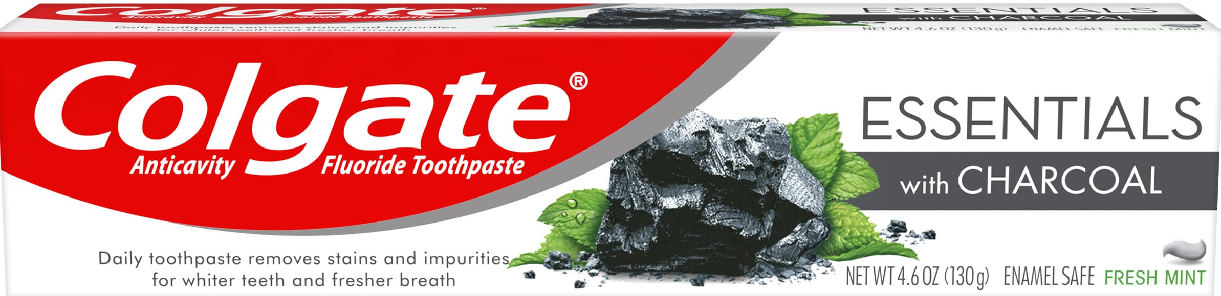 Essentials Charcoal Fluoride Toothpaste, Fresh Mint, 4.6 oz