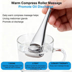 NKQ Metal Eye Roller for Dry Eyes,Eyelid Roller for Chalazion,Stye,MGD Relief,Improves Meibum Flow and Unclogs Oil Glands,Gentle