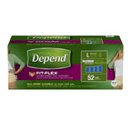 Depend FIT-FLEX Incontinence Underwear for Women, Disposable, Maximum Absorbency, Large, Blush, 52 Count (2 Packs of 26) (Packag
