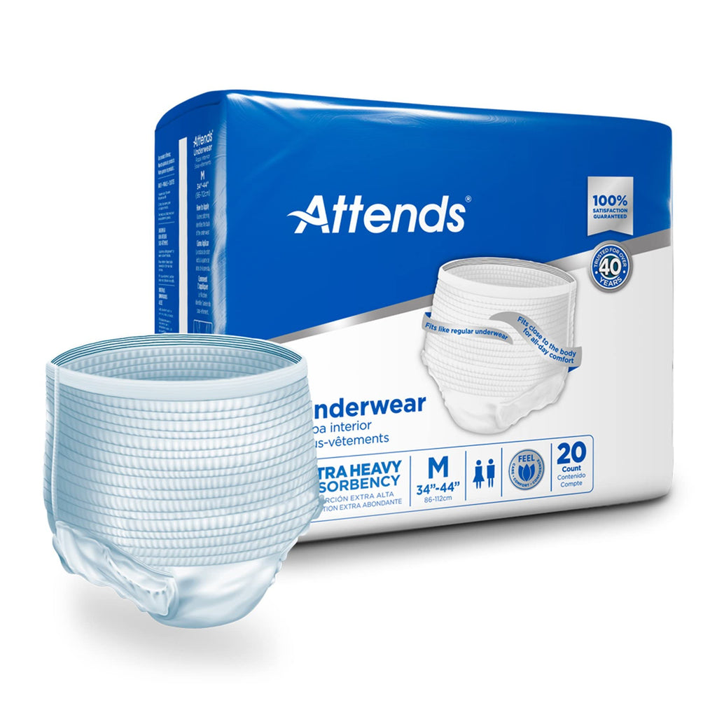 Attends Disposable Underwear Pull On with Tear Away Seams Medium, APV2 ...
