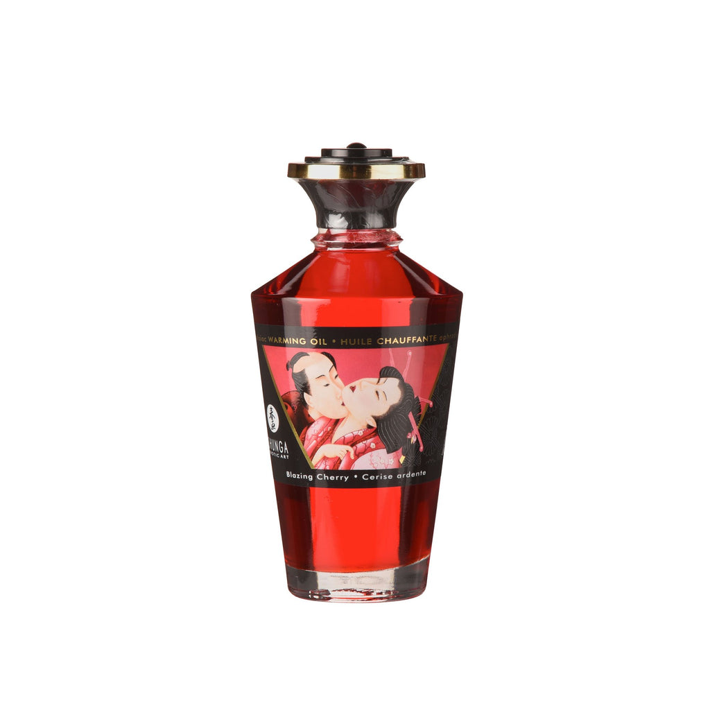 Shunga Warming Massage Oil 3.5 Fluid Ounces (Cherry)