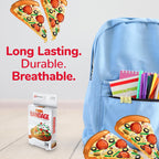 BioSwiss Bandages, Pizza Shaped Self Adhesive Bandages, Latex Free Sterile Wound Care, Fun First Aid Kit Supplies for Kids, 24 C
