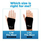 TheraICE Wrist Ice Pack - Soft Gel Ice Pack Wrap for Either Wrist for Hot & Cold Hand Therapy - Fits Most Men - L/XL