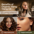Gya Labs USDA Certified Organic Ylang-Ylang Essential Oil for Skin - 100% Pure Natural Organic Ylang Ylang Oil Perfume for Diffu