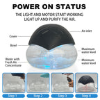 Air freshener (White) - for home, bedroom and office - Essential oil aroma diffuser with LED coloured night light with soothing