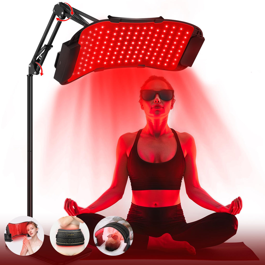 LuxRenew Max Multifunction Red Light Therapy for Body and Face, 850nm Near-Infrared Light Therapy LED Mask Facial Body Beauty Eq