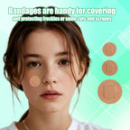 120pcs Small Circle Bandages, 6 Sizes Flexible Fabric Adhesive Breathable Round & Oval Wound Protection and Hides Skin Spots Ide