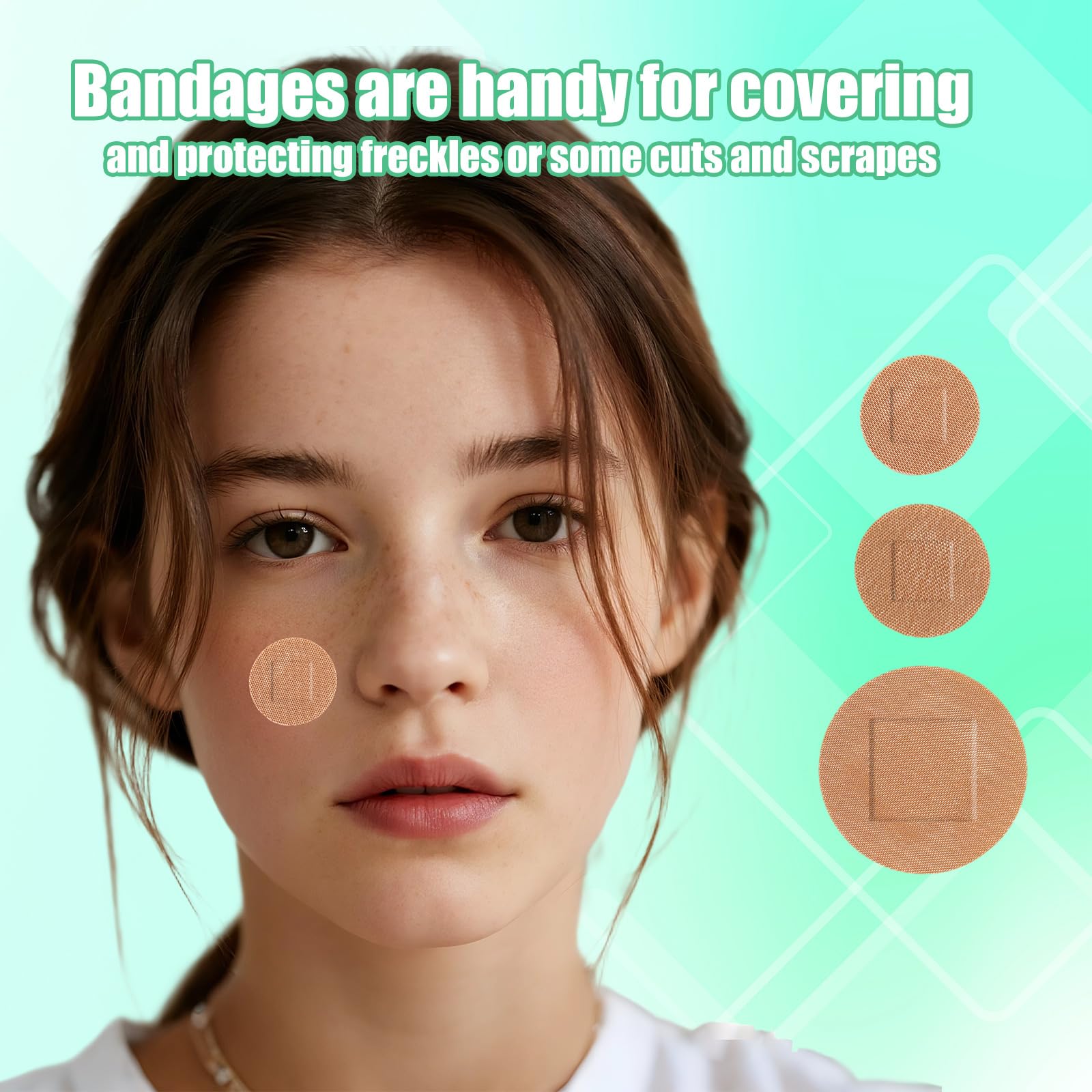 120pcs Small Circle Bandages, 6 Sizes Flexible Fabric Adhesive Breathable Round & Oval Wound Protection and Hides Skin Spots Ide