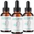 (3 Pack) Zencortex For Tinnitus Relief - Official Formula - Zencortex Drops for Ears, Zen Cortex 24 Tinnitus Drops Liquid Supple