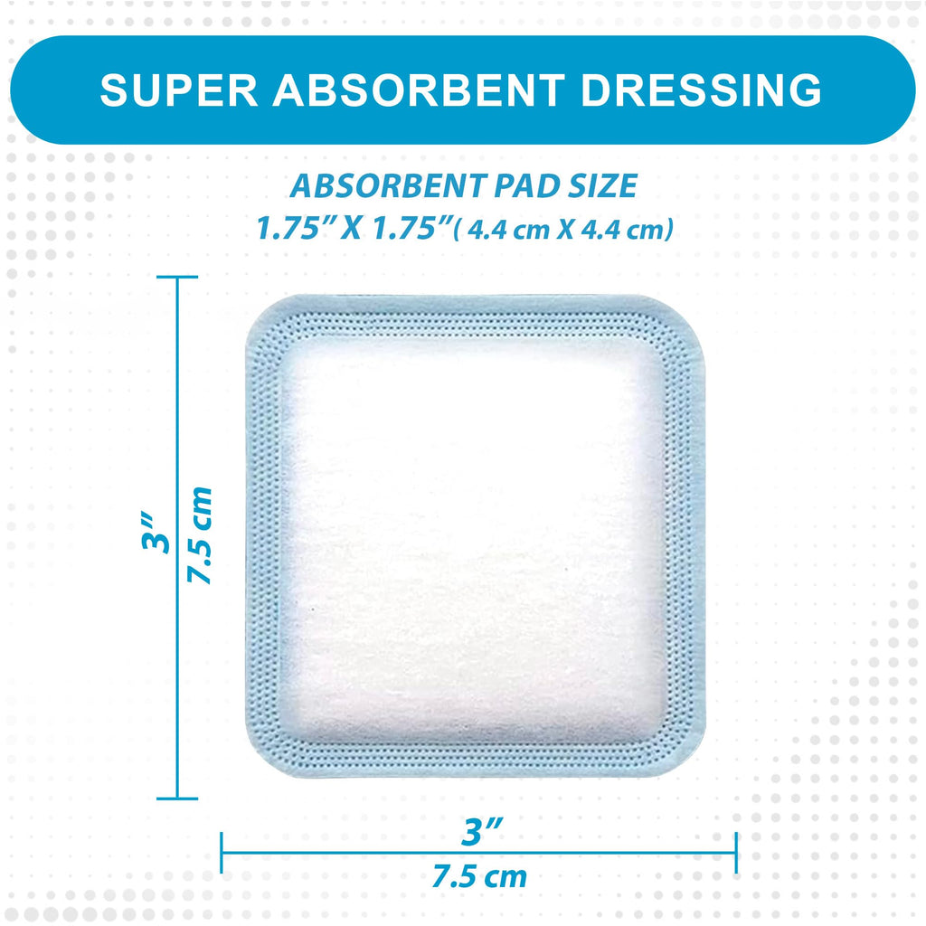 MedVance Super Absorbent Dressing, Non-Adhesive Pads for Wound Care, Pressure Ulcers & 1st/2nd Degree Burns, Superior Moisture A