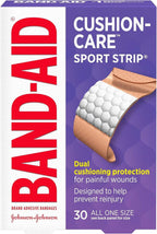 Band-AID Bandages Cushion-Care Sport Strip 30 ea (Pack of 3)