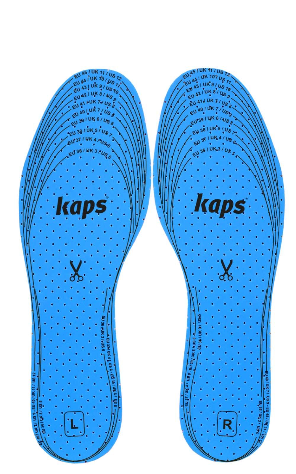 Smell Free Shoe Insoles, Hygienic Technology by Sanitized, Made in Europe, Kaps Actifresh