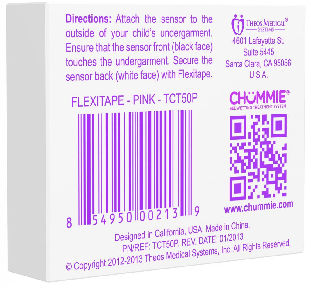 Chummie Flexitape Quick Peel Easy Stick, 60 Count (Pack of 1) - Pink