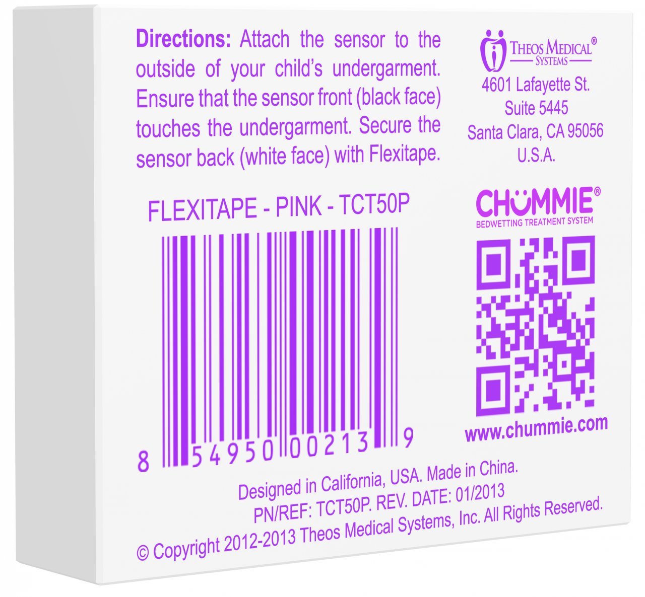 Chummie Flexitape Quick Peel Easy Stick, 60 Count (Pack of 1) - Pink