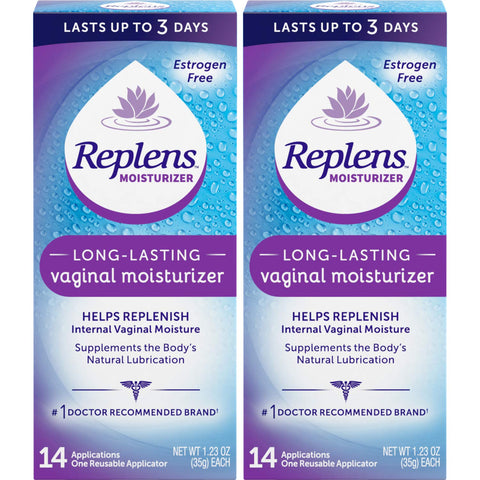 Replens Replens Long Lasting Vaginal Moisturizer, 14 Applications 1.23 oz (Pack of 2)