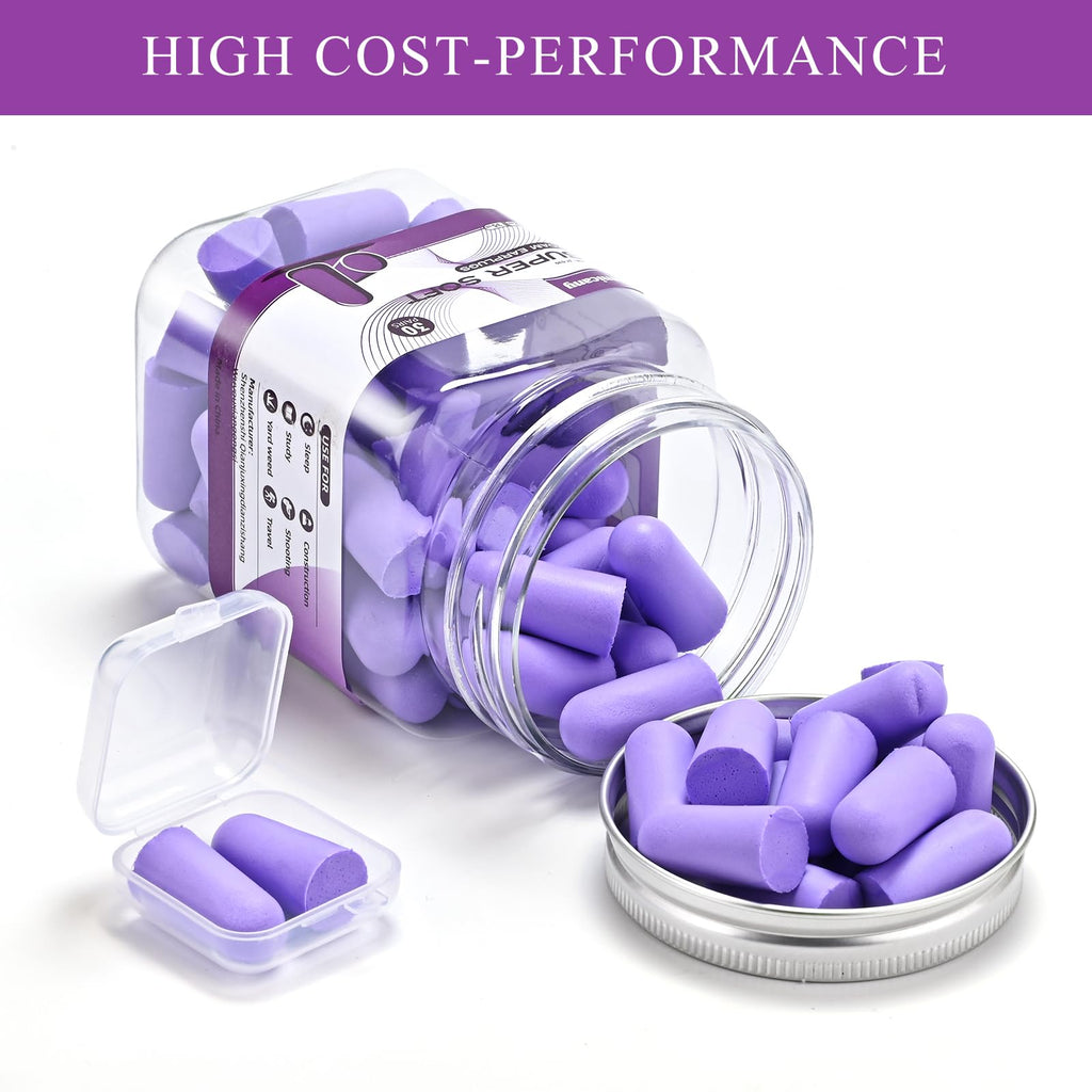 Lenicany 30Pair Soft Foam EarPlugs, 32dB Disposable Sound Blocking Noise Cancelling Ear Plugs for Concerts Loud Music/Shooting G