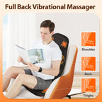 comrelax Massage Seat Cushion with Heat, Cooling Back Massager for Chair, Chair Massager for Full Body Massage, Deep Tissue Vibr