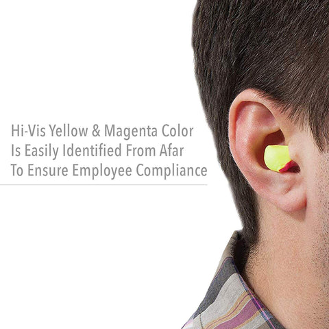 HONEYWELL LL-1 Howard Leight LL-1 Laser Lite Disposable Uncorded Foam Earplugs, Polycarbonate Foam, Standard, Red and Yellow (Pa