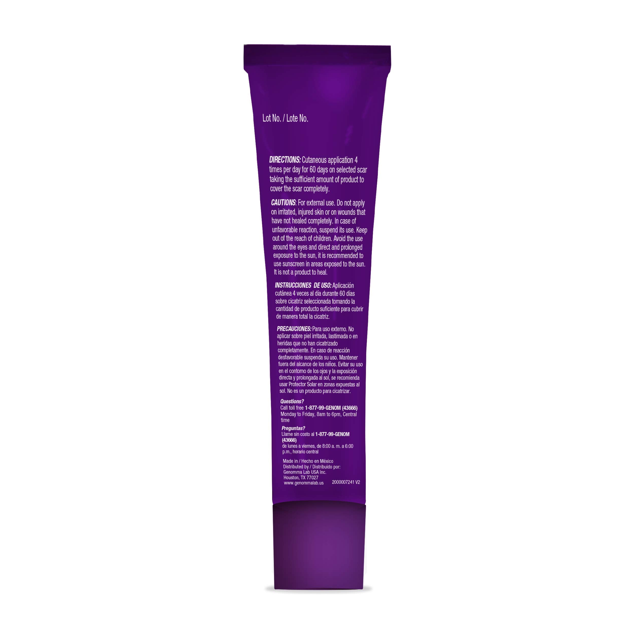 Cicatricure Scar Gel Cream Reduces Visible Scarring From Surgery, Burns, Acne, Injury 1.0 oz ( 2pk.)