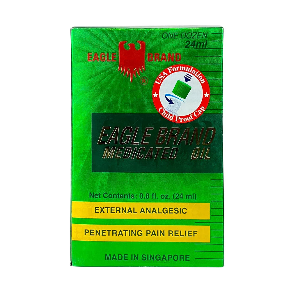 Eagle Brand Natural Medicated Oil for Muscle Aches and Pains, Includes 3 Individual 0.8oz. Bottles