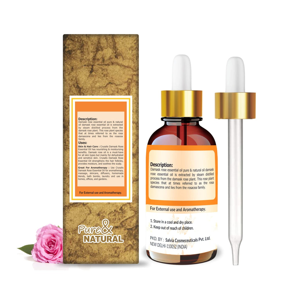 Crysalis Damask Rose (Rosa    damascena) Oil - 0.51 Fl Oz (15ml)