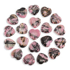 Nvzi Tumbled Polished Natural Rhodochrosite Crystals Heart Stones, Crystals and Healing Stones Quartz Bulk for Wicca, Reiki, Hea