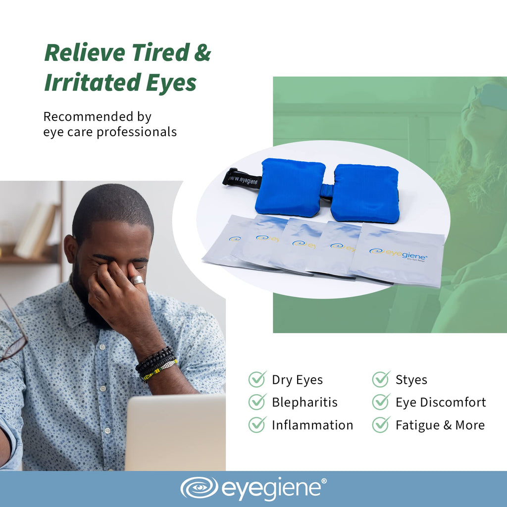 EyeGiene Mask - Self Heating Eye Mask - Warm Compress for Eyes, Multi-Use Heat Treatment for Dryness, Fatigue, Styes, Blephariti
