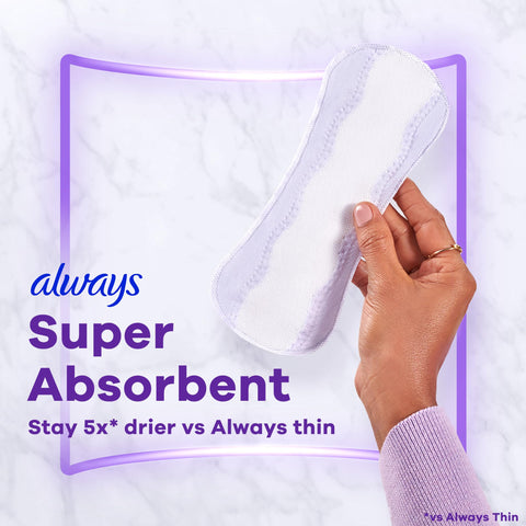 Always Anti-Bunch Xtra Protection, Panty Liners For Women, Light Absorbency, Regular Length, Leakguard + Rapiddry, Unsented, 100