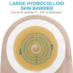 LotFancy Colostomy Bags, Pack of 20, Ostomy Colostomy Supplies, One Piece Drainable Pouches with Clamp Closure for Ileostomy Sto