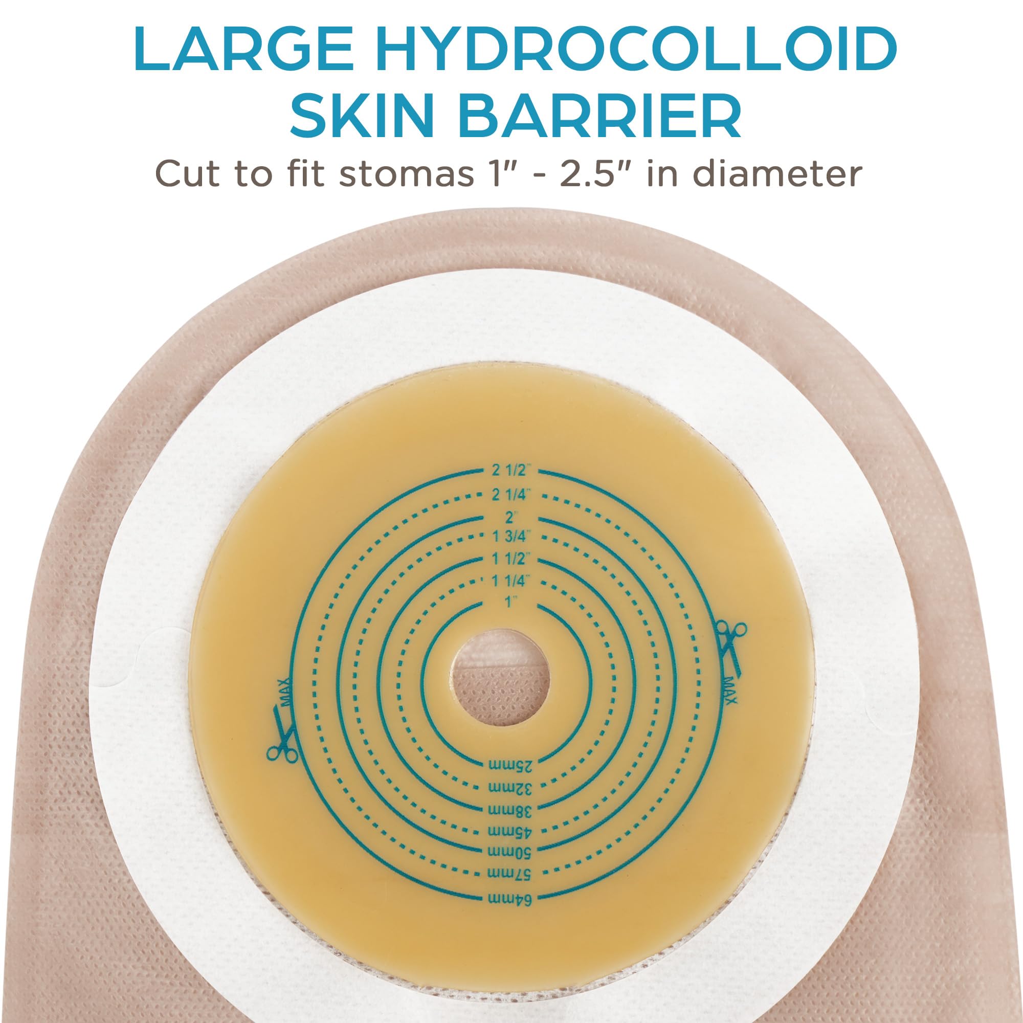 LotFancy Colostomy Bags, Pack of 20, Ostomy Colostomy Supplies, One Piece Drainable Pouches with Clamp Closure for Ileostomy Sto