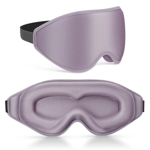 99% Fully Block Out Light Eye Sleep Mask, 3D Deep Contoured Eyes Cover Zero Pressure, Long Lash Extension Eyes Mask with Adjusta