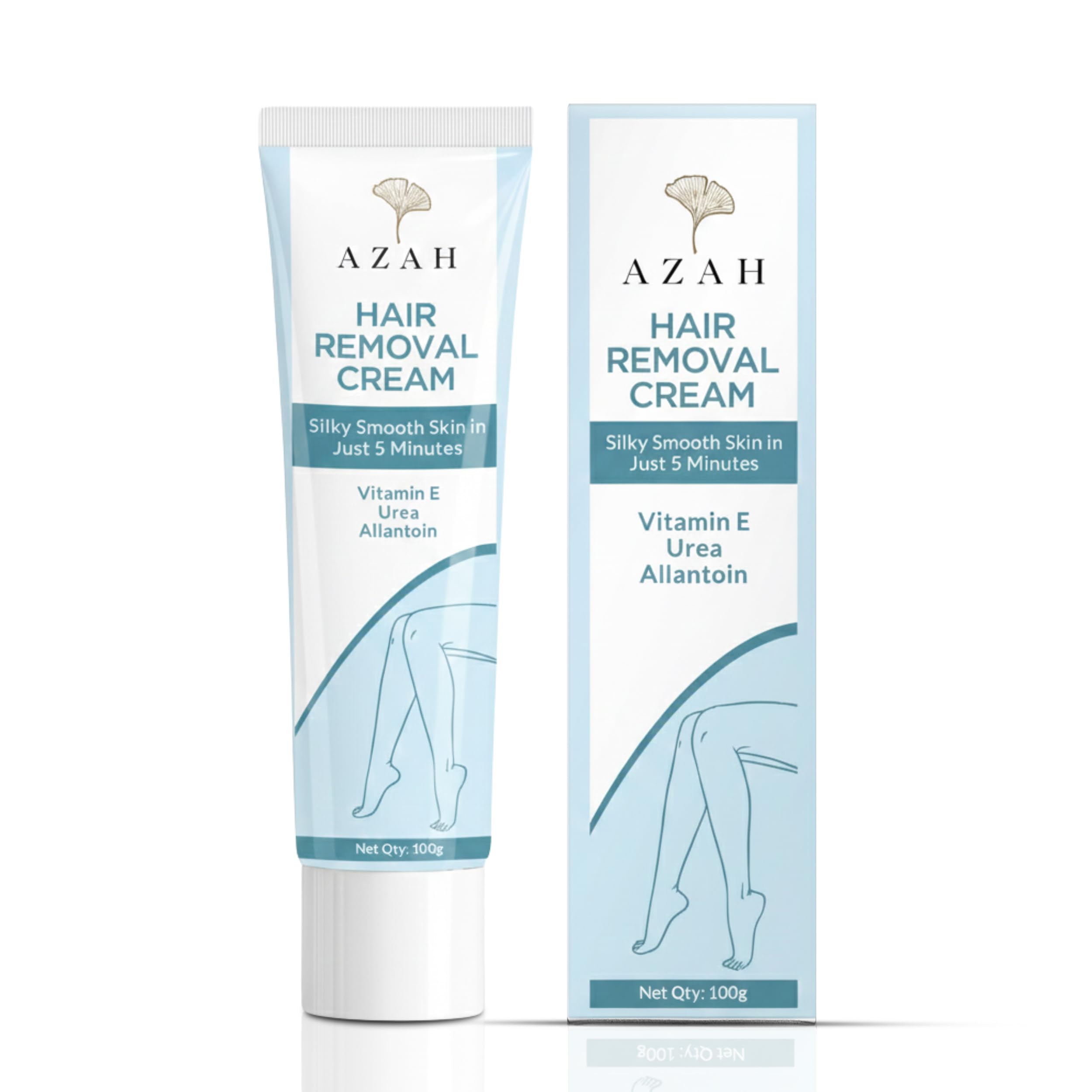 Azah Hair Removal Cream For Women [100 Gm] | Bikini Hair Removal Cream With Vitamin E, Urea & Allantoin | Fast & Painless Hair R