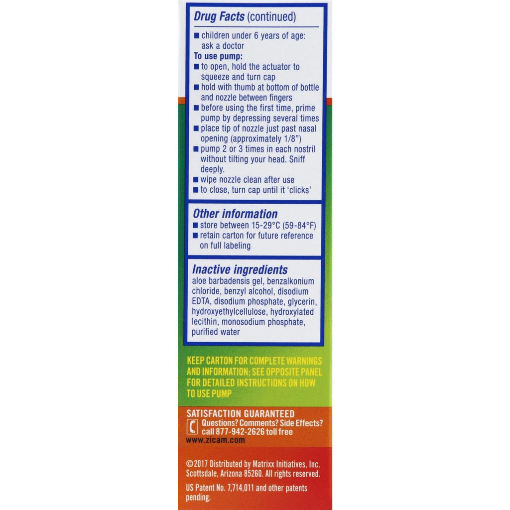 Zicam Extreme Congestion Relief No-Drip Liquid Nasal Spray, 0.50 Ounces each (Value Pack of 3)