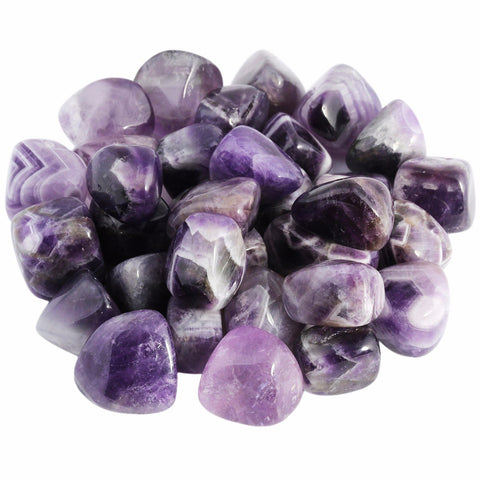 Rockcloud 1 lb Tumbled Polished Stones Gemstone Supplies for Wicca,Reiki,Healing Crystal,Amethyst