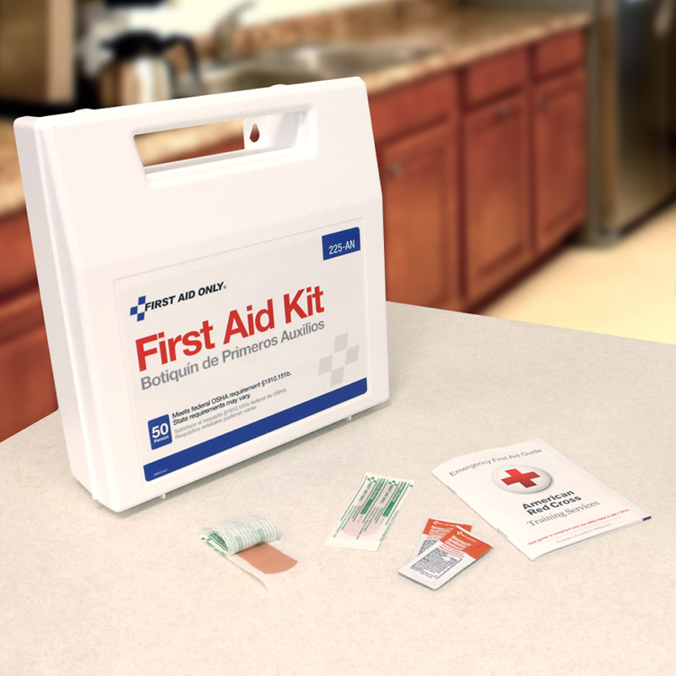 First Aid Only First Aid Kit for 50 People, 195 Pieces, OSHA/ANSI Compliant, Plastic Case