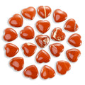 Nvzi Tumbled Polished Natural Red Jasper Crystal Heart Stones, Crystals and Healing Stones Quartz Bulk for Wicca, Reiki, Healing