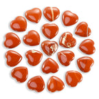 Nvzi Tumbled Polished Natural Red Jasper Crystal Heart Stones, Crystals and Healing Stones Quartz Bulk for Wicca, Reiki, Healing