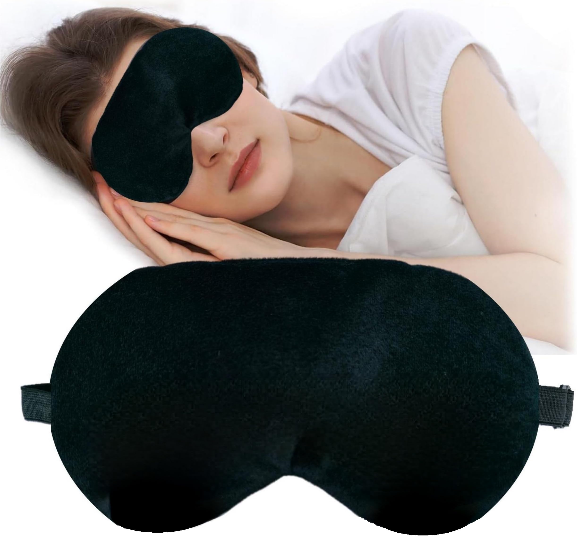Valkyrie Super Soft & Comfortable Eye Mask For Sleeping With Adjustable Strap Sleeping Mask Blind Fold For Travelling Sleep Mask