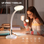 FBBJFF Light Therapy Lamp 11000 Lux, LED UV-Free Sunlight Lamp,Full Spectrum Happy Therapy Lamp with 10 Adjustable Brightness Le