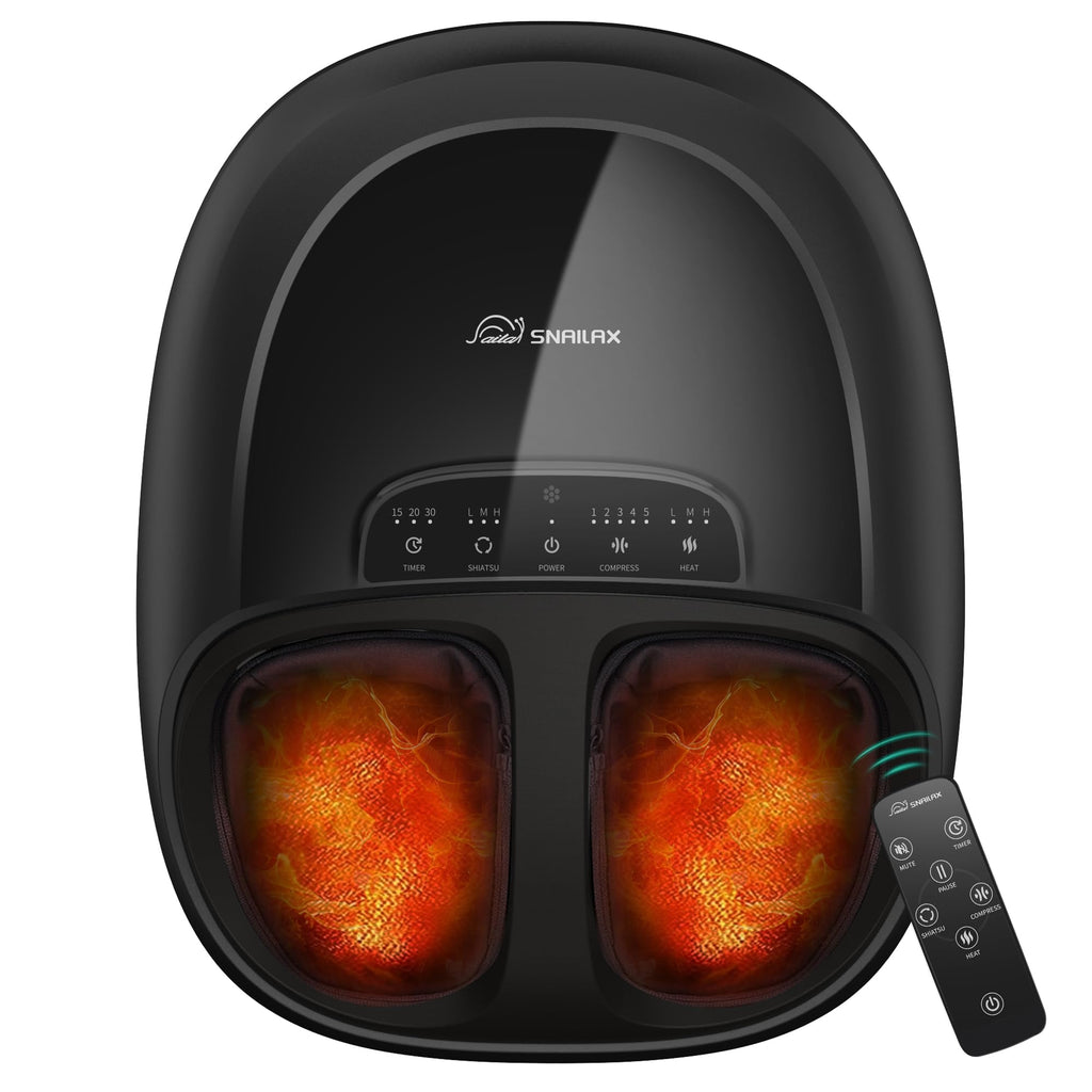 Snailax Shiatsu Foot Massager Plantar Fasciitis Neuropathy,Large Size Up 15 Feet Massage Machine with Heat,Kneading,Rolling,Scra