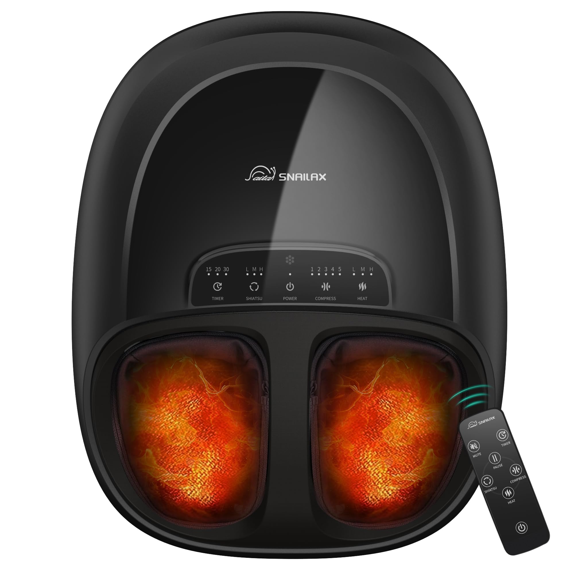 Snailax Shiatsu Foot Massager Plantar Fasciitis Neuropathy,Large Size Up 15 Feet Massage Machine with Heat,Kneading,Rolling,Scra