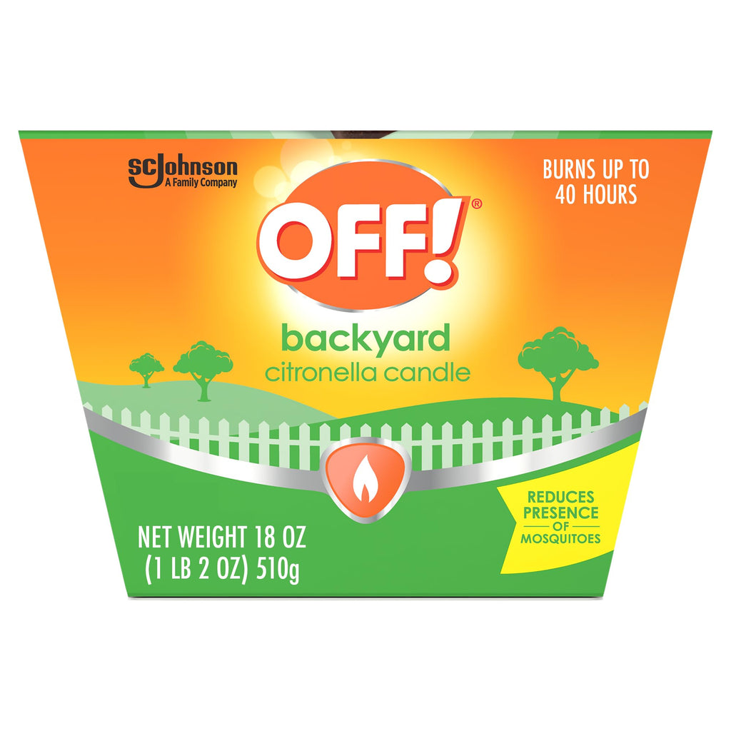 OFF! Scented Citronella Candle, 18 oz, 1 CT, Backyard Outdoor Candle, Burn Time up to 40 Hours, Provides Ambiance and a Gentle G