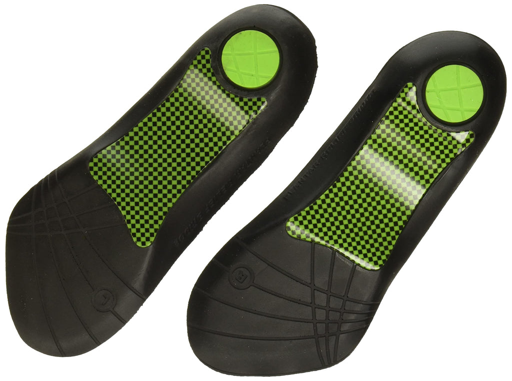 Sof Sole womens Plantar Fascia Support 3/4 Length Insole, Black, 5-11 US