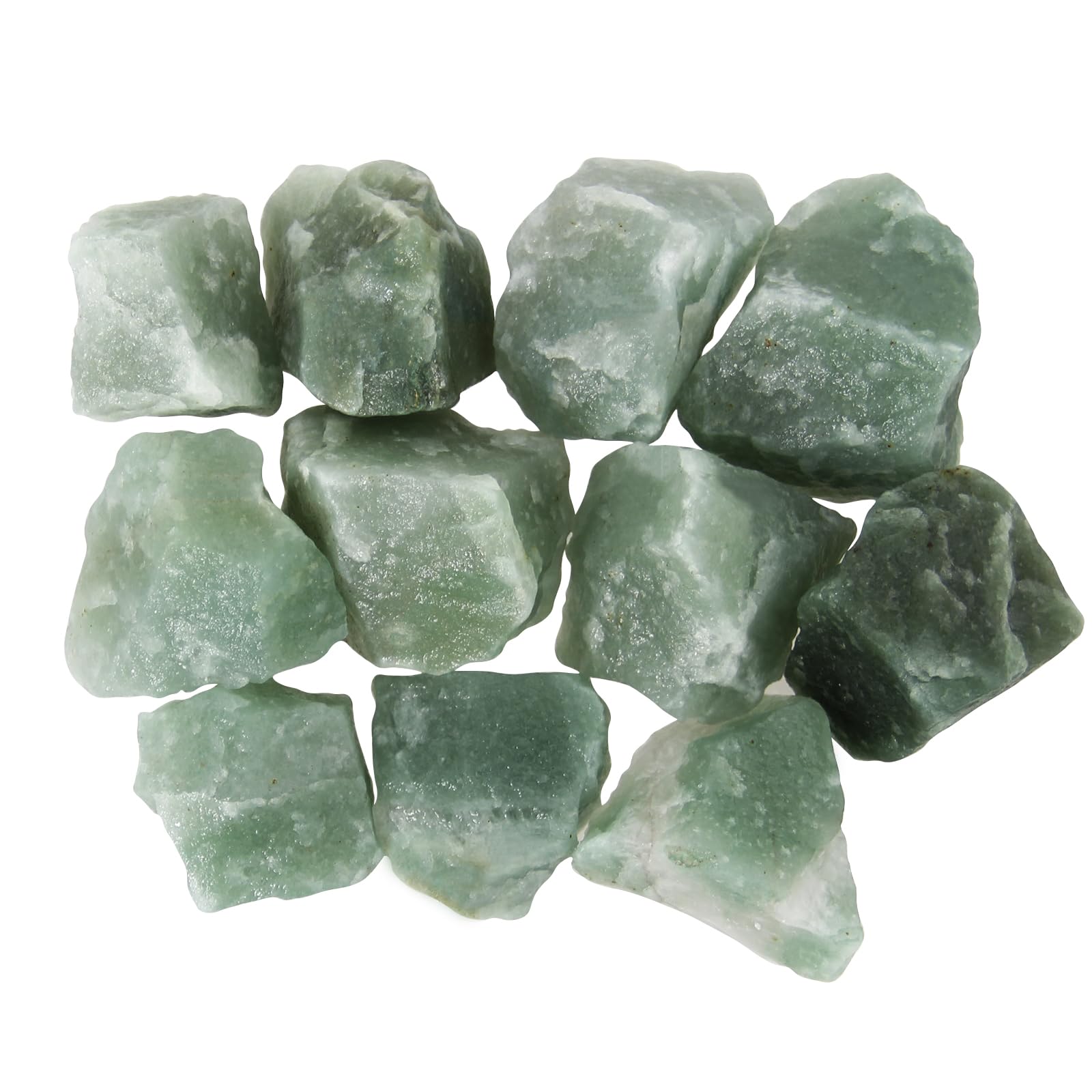 1.1lb Bulk Raw Green Aventurine Rough Crystal-Natural Green Aventurine Raw Stones Crystal for Tumbling, Cabbing, Fountain Rocks,