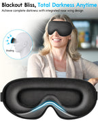 Arboleaf Sleep Mask, Sleep Eye Mask, Comfort Sleeping Mask, Adjustable Fit Sleep Masks for Women, Contoured for Zero Pressure, S