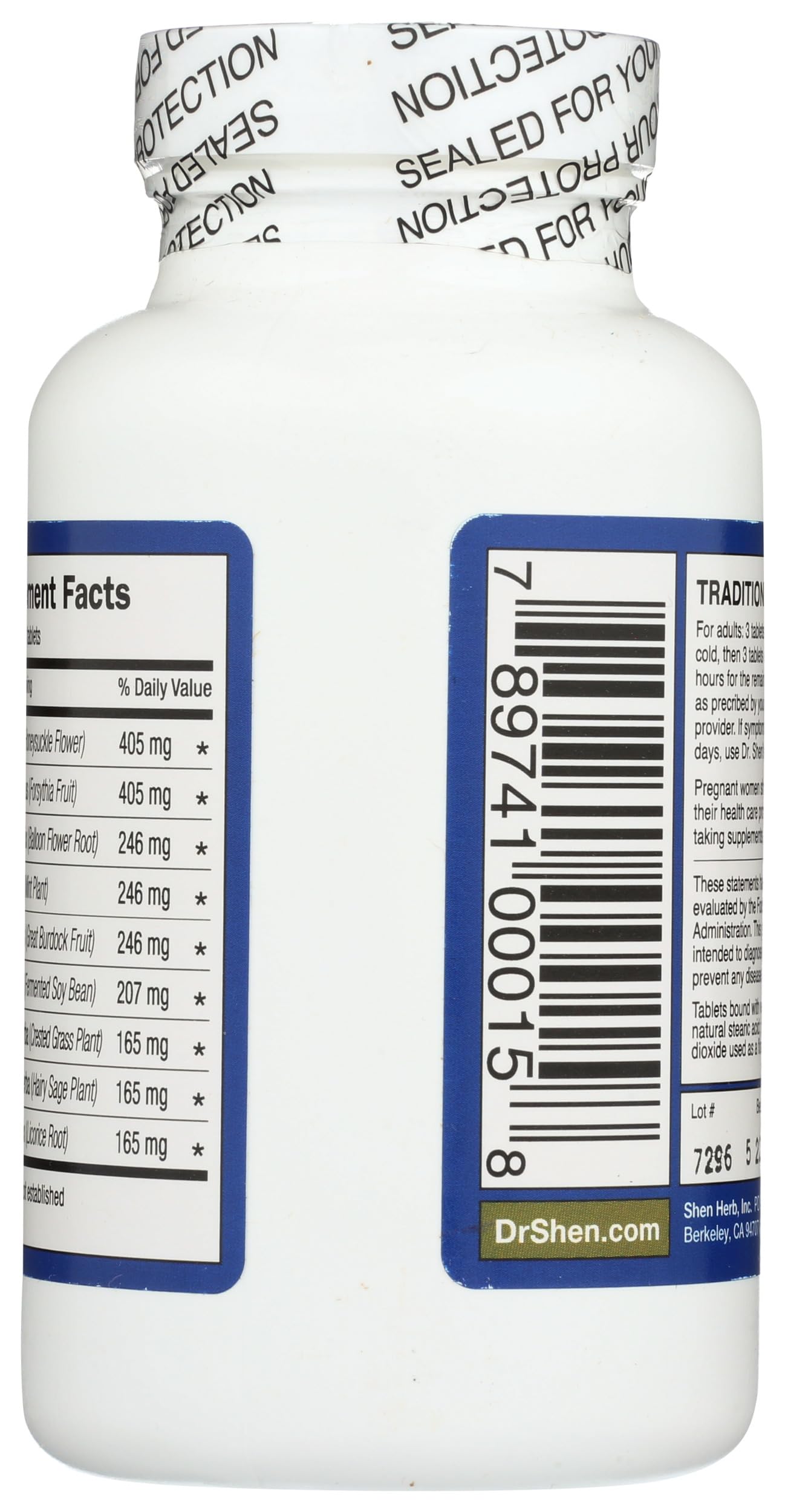 DR SHENS Yin Chiao 750 Mg, 200 CT